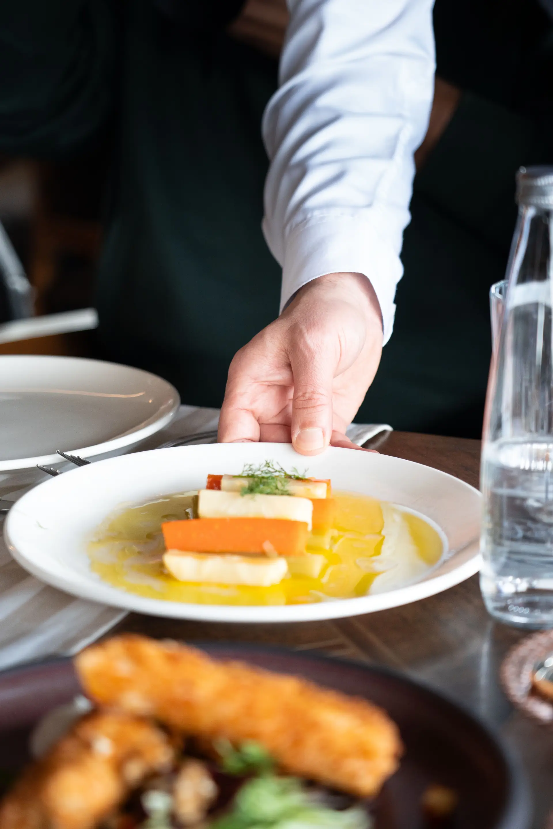 Elegant restaurant service and atmosphere