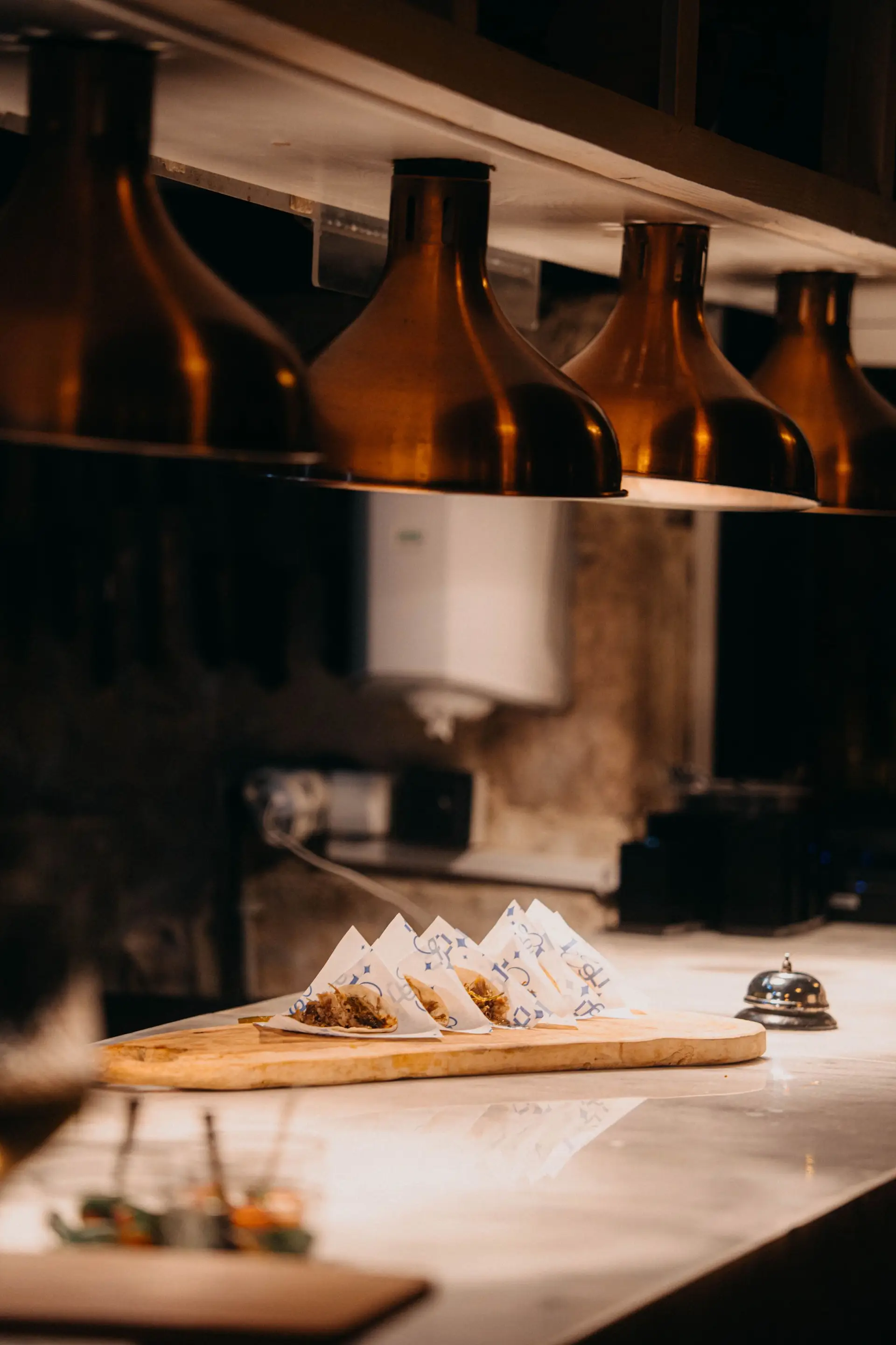 Chefs at work in a professional kitchen
