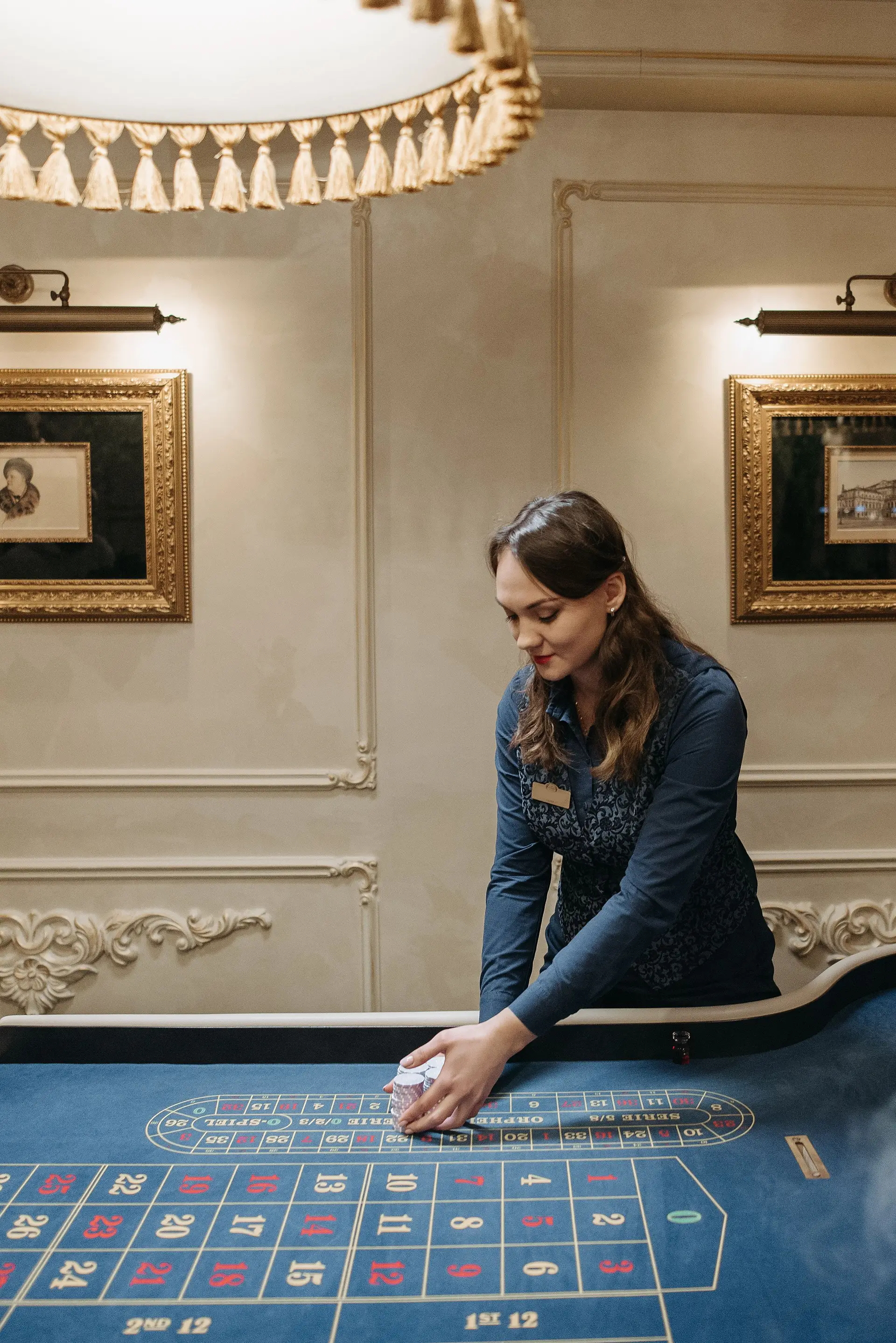 Croupier at work