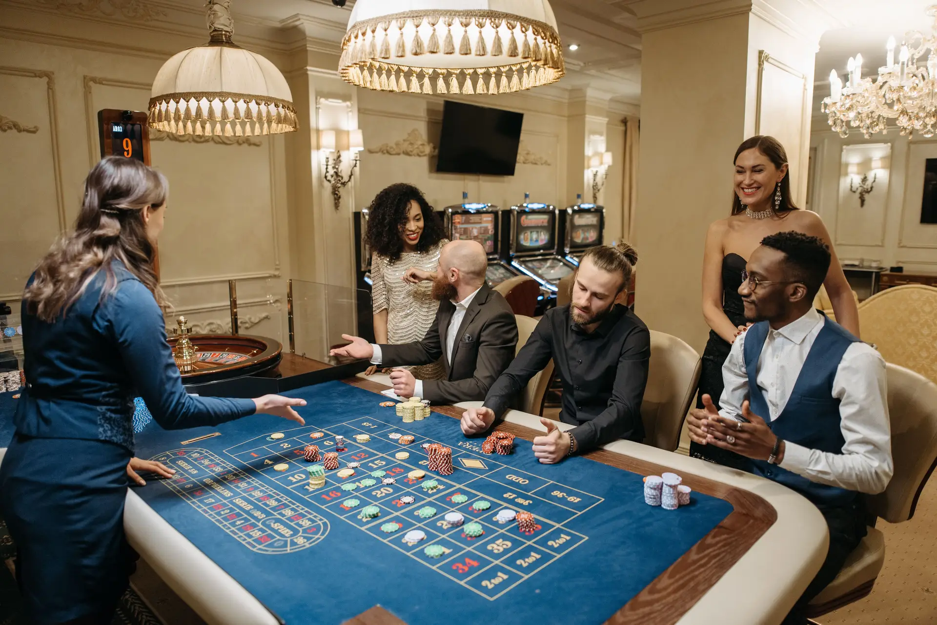Guests at gaming table